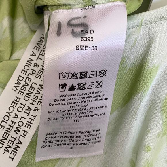 NWT GANNI Zebra Stripe Ruched Silk Blouse in Margarita - Picture 13 of 16